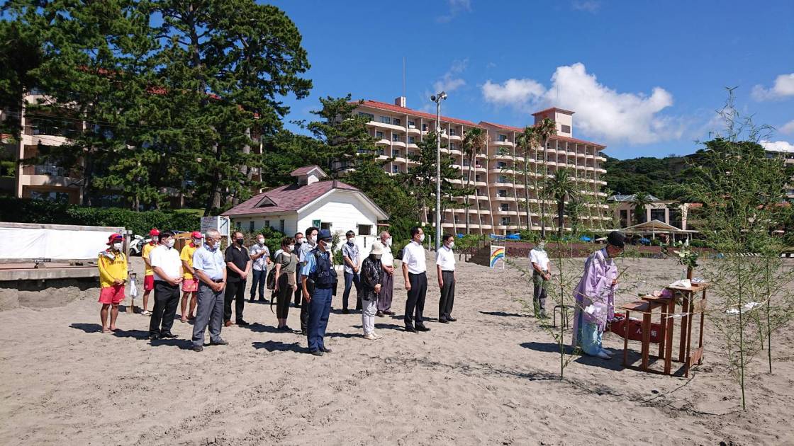 本日今井浜海水浴場海開き