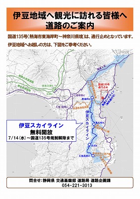 国道135線の交通状況について